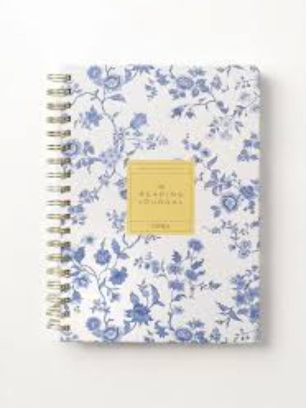 NWT Papier Spiral Bound Blue Floral Reading Journal